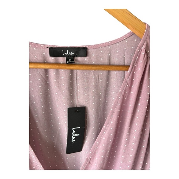 Lulus Farah Mauve Print Midi Wrap Dress Loosely Fitted Size M - Picture 6 of 15